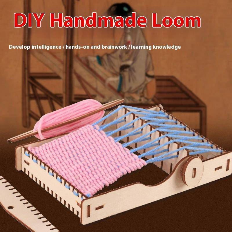 Mypink ไม้ทอผ้า Loom Craft เส้นด้าย DIY มือถักเครื่องเด็กของเล่นเพื่อการศึกษาทอเครื่องมือ Handmade ส