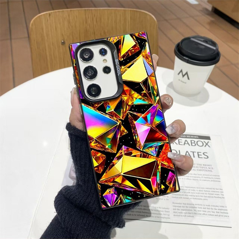 เคสโทรศัพท์ทรงสี่เหลี่ยมไม่สม่ําเสมอเข้ากันได้กับSamsung A05S, A15, A25, A35, A55, S22ULTRA, S23FE, 