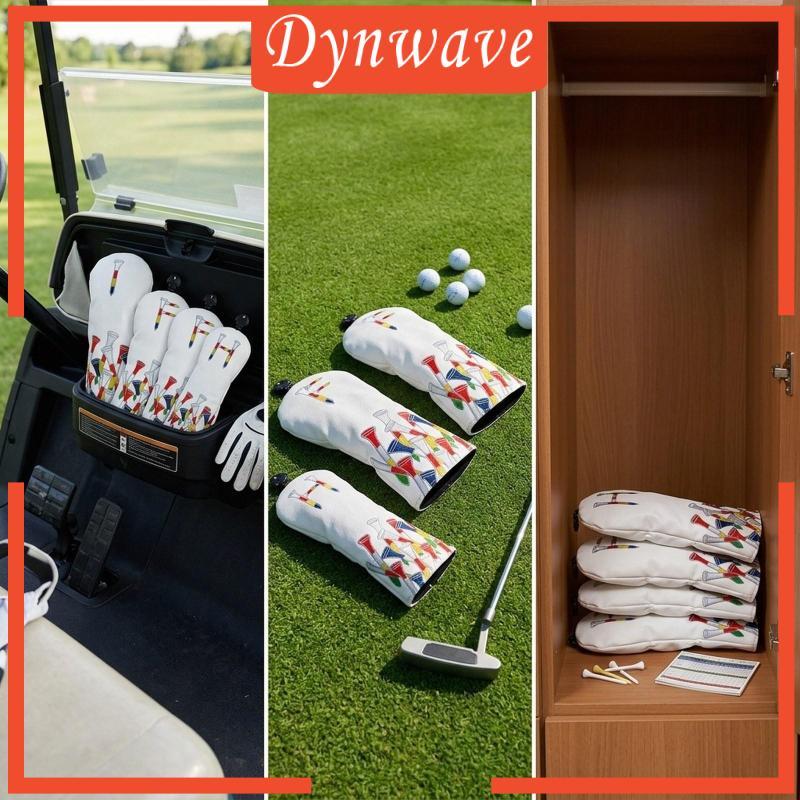 [Dynwave] 4x Golf Club Head Cover Headcover Elastic Replacement Golf Club Protector