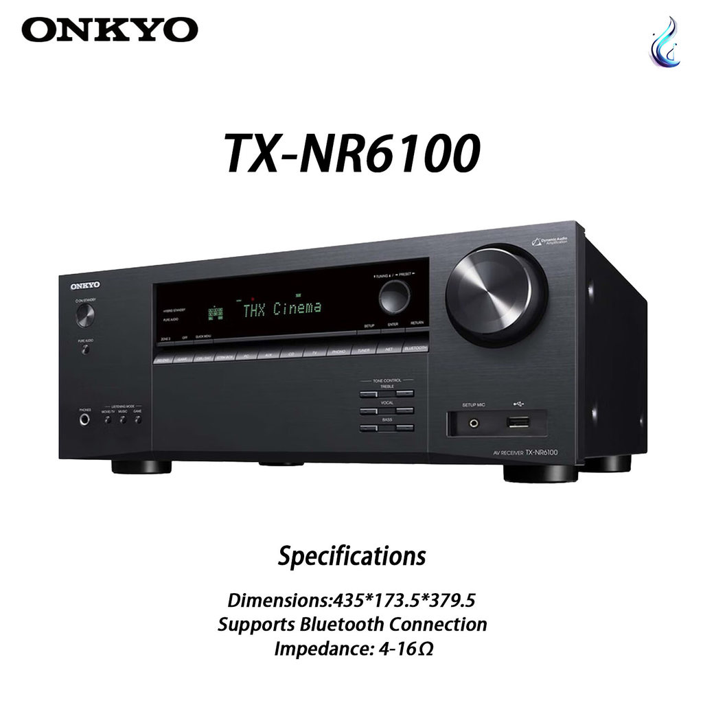 ONKYO TX-NR6100 เครื่องขยายเสียงโฮมเธียเตอร์สีดํา 7.2 ช่องเสียง
