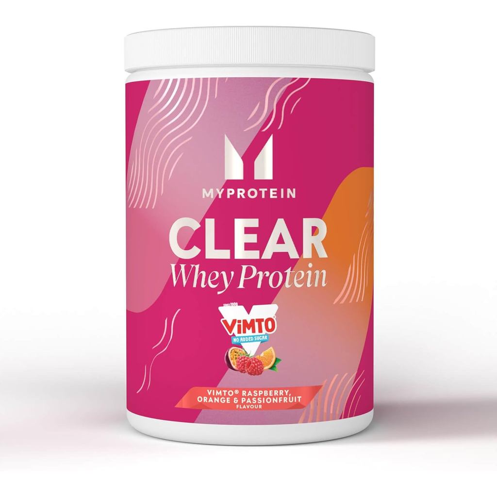 Myprotein Clear Whey Isolate โปรตีนผง รส Vimto ราสเบอร์รี่ ส้ม และเสาวรส - 20 เสิร์ฟ | โปรตีน 20ก. |