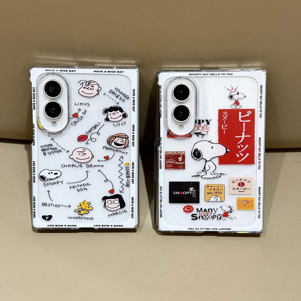 Samsung/Z Fold8 Wide/7/6 โปร่งใสรวมทุกอย่างเคสโทรศัพท์กันกระแทกแบบแข็ง zfold5/4/3 เคสป้องกันการ์ตูน