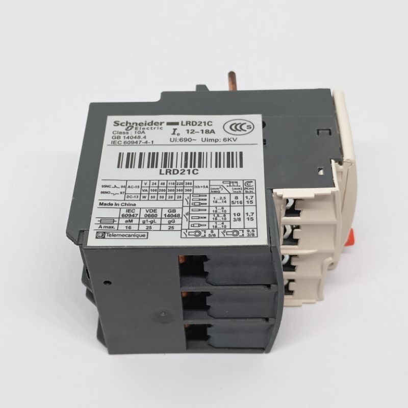 สั่งเลย! ของแท้ Schneider LRD21C Thermal Overload Relay Rated Current 12-18A TeSys Deca, thermal rel