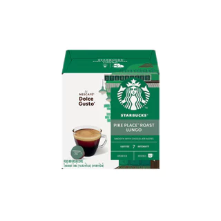STARBUCKS BY NESCAFE DOLCE GUSTO เนสกาแฟ โดลเช่ กุสโต้ แคปซูลกาแฟ LUNGO PIKE PLACE ไพค์เพลส 12แคปซูล/กล่อง (3กล่อง)