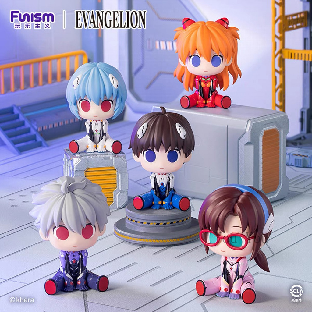 ของแท้ Funism EVANGELION ชุดน่ารักบีบ กล่องตาบอด แผนเติมเต็มความน่ารัก EVA Figure Asuka ของขวัญ‑226