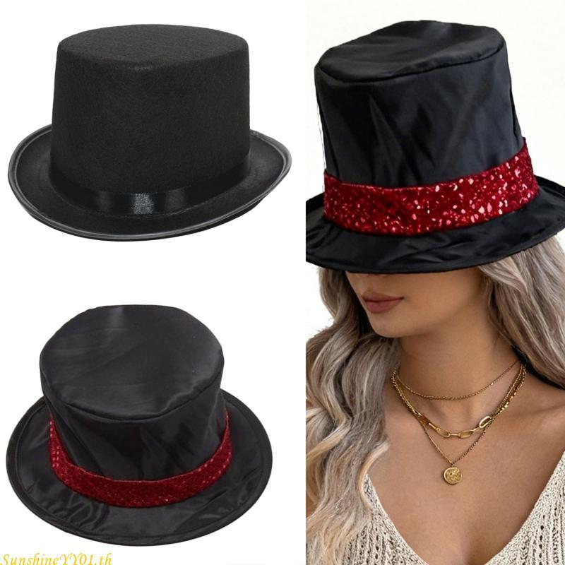 SUN Hat Jazz Era Cabaret Hat ผ้าฝ้ายผสมน้ําหนักเบาเหมาะสําหรับงานปาร์ตี้เครื่องแต่งกายเหตุการณ์