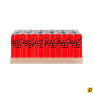 โค้ก น้ำอัดลม สูตรไม่มีน้ำตาล 325 มล. x 24 ชิ้น