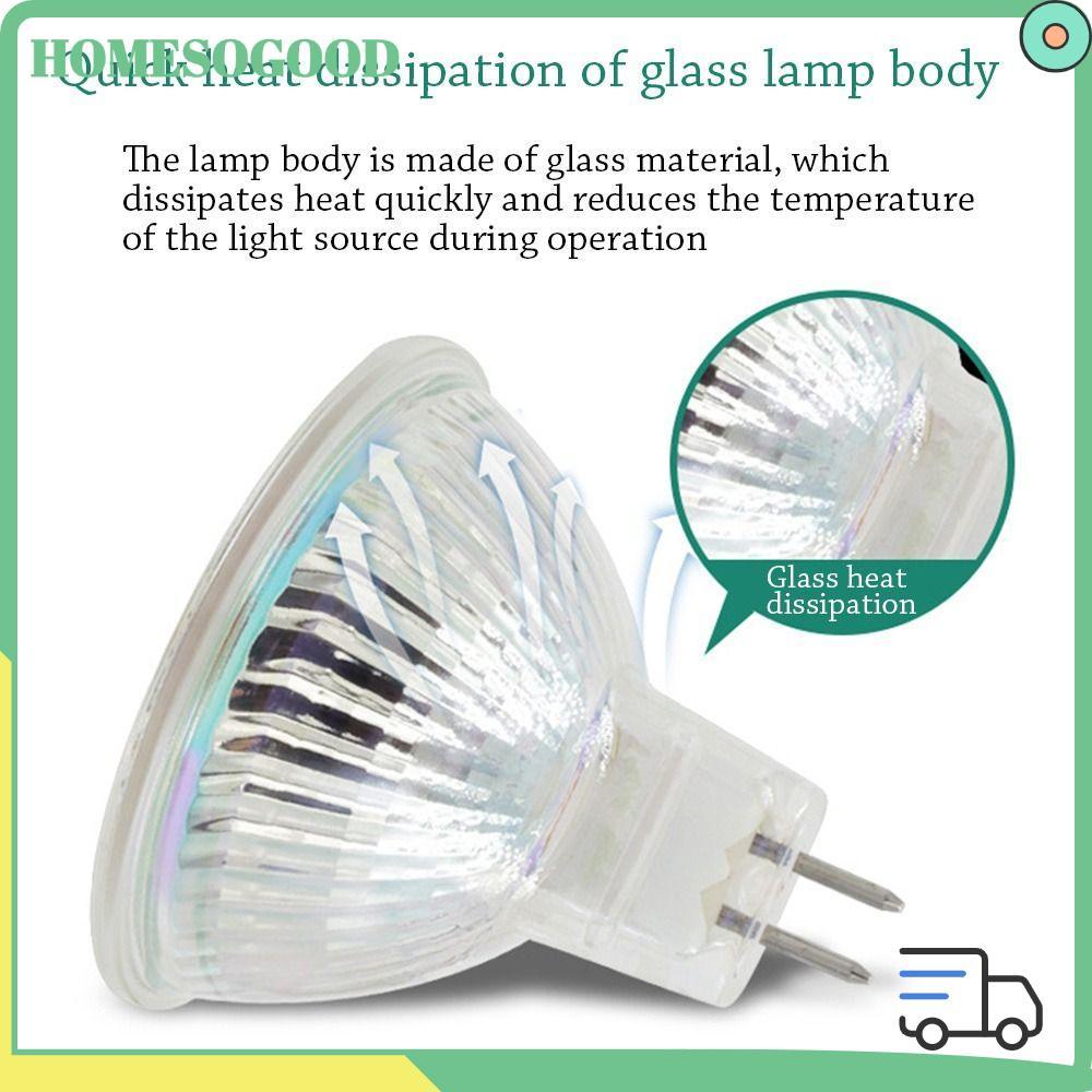 HOMESOGOOD หลอดไฟฮาโลเจน 220V/12V 5W/3W Mini MR11/MR16/GU10