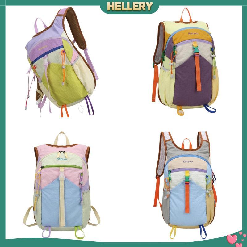 [HelleryTH] Ultralight Hiking Backpack Multi Pockets Nylon Daypack Small Mountaineering Backpack for