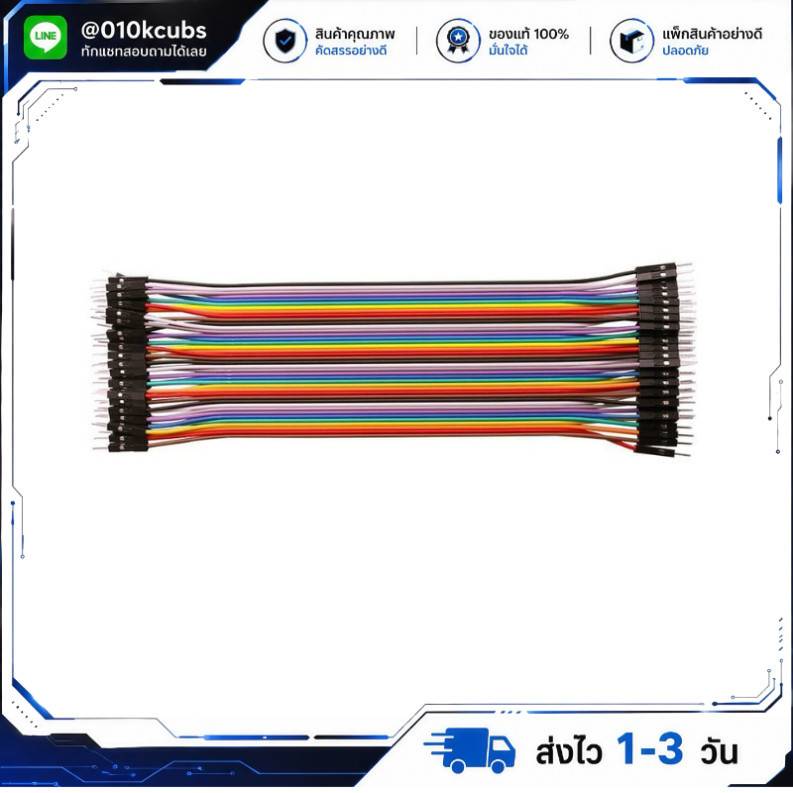 สาย (2.54mm) 40 pin to 40 pin (Male-Male) 10 cm