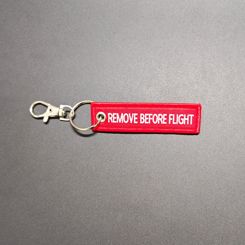 มินิสองด้าน REMOVE BEFORE FLIGHT พวงกุญแจลมกัปตัน FLIGHT Attendant จี้กระเป๋ารถยนต์