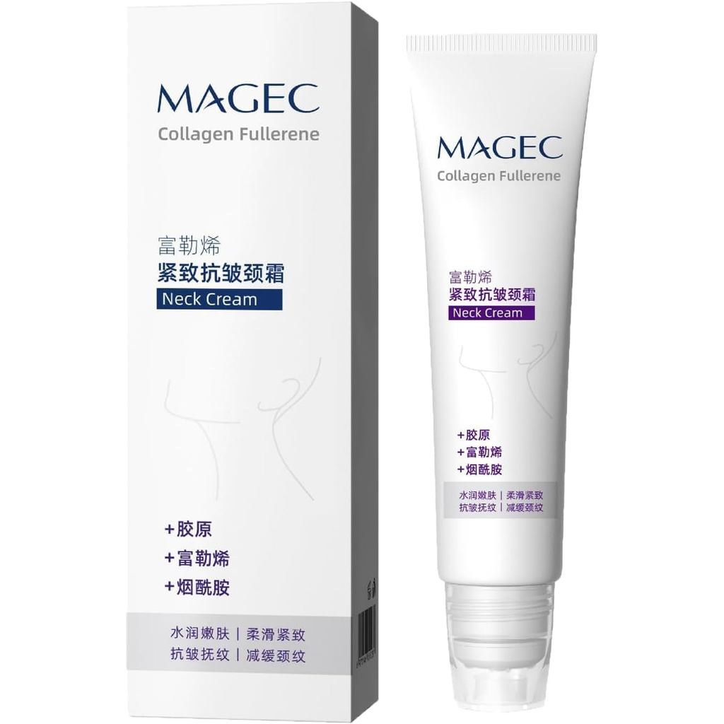 Magec , Magic Collagen Fullerene Neck - การดูแลคอด้วยคอลลาเจนเปปไทด์ กระชับและยกกระชับคอด้วยห้าลูกกล