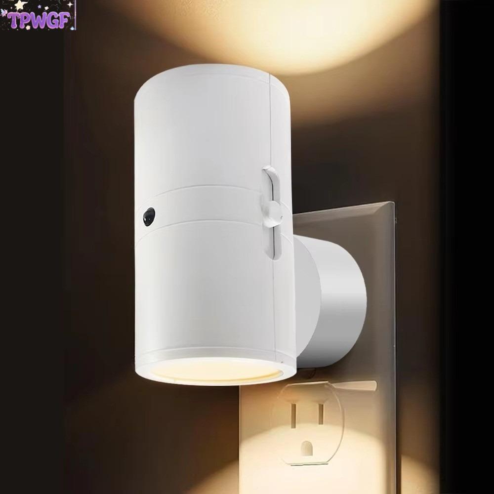 TPWGF Plug In Night Light, ปรับความสว่างได้ Warm Light LED Night Light, ทนทาน Dual Light Sensor Nigh