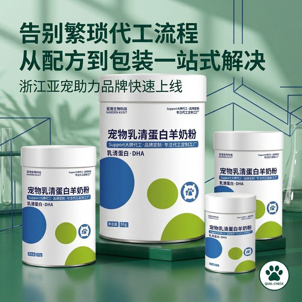 Pet Whey Protein Goat Milk Powder ที่กําหนดเองอาหารเสริมสูตรแมวสุนัข oem Whey Protein Powder Goat Co