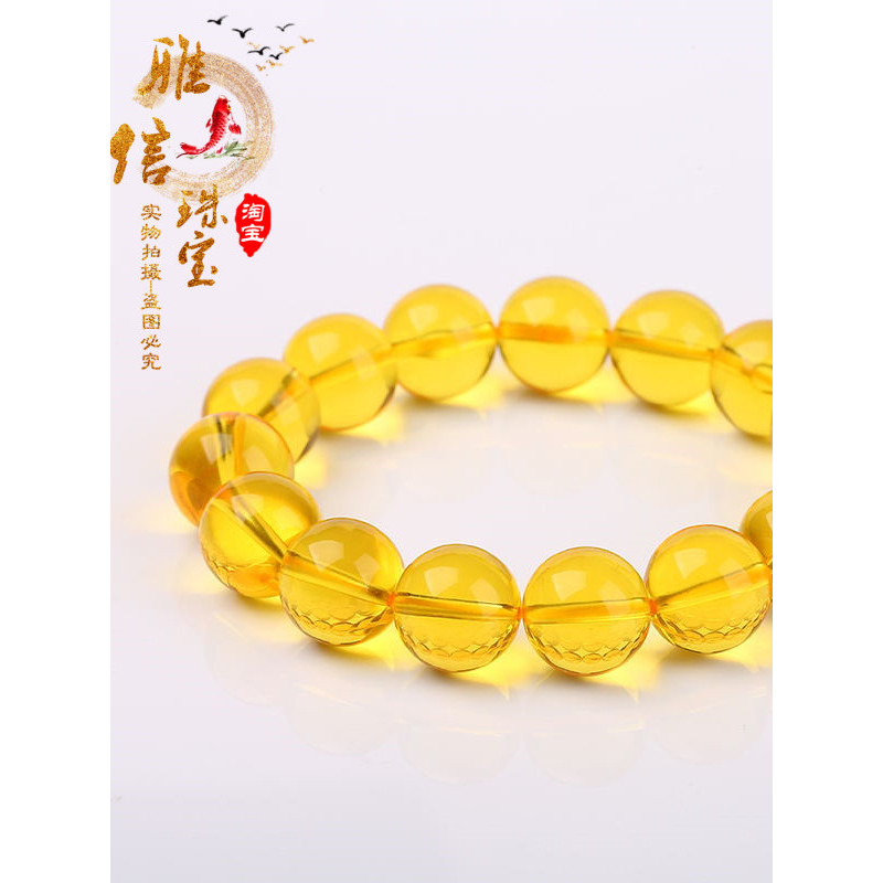 ของแท้ Gold Amber สร้อยข้อมือ Amber Multi-Circle 108 ลูกปัด 7A Purifying น้ําขี้ผึ้ง Amber สร้อยข้อม