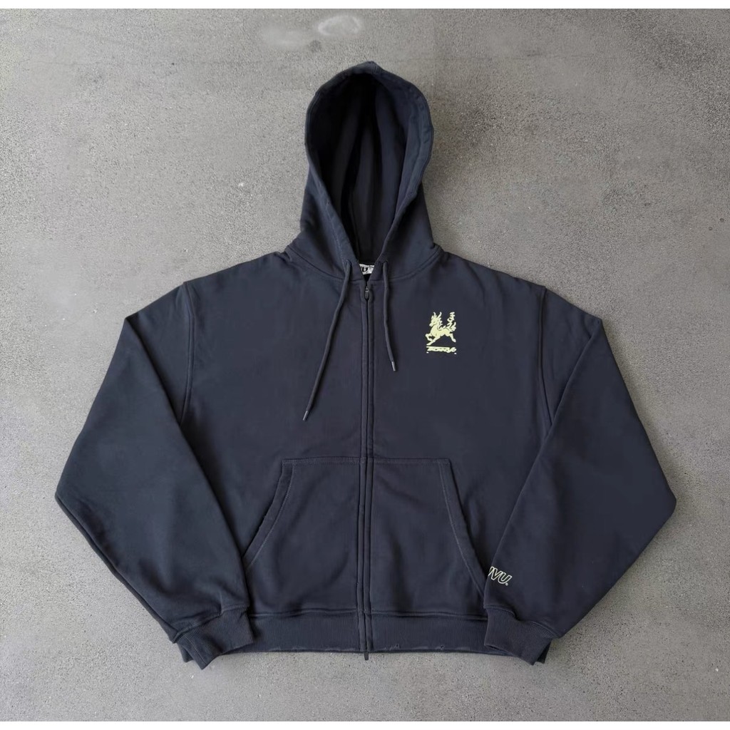 UVU TOKYO 26 HOODIE ZIP Distressed Zipper เสื้อสเวตเตอร์มีฮู้ด