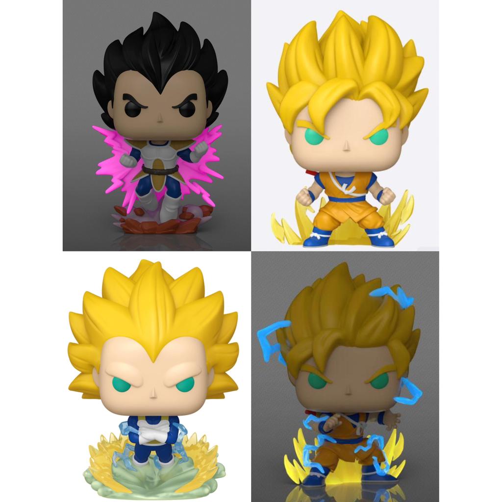 Funko Dragon Ball Super Saiyan 3 Son Goku Vegeta mini mini ใหม่ล่าสุดของแท้ยังไม่ได้เปิด
