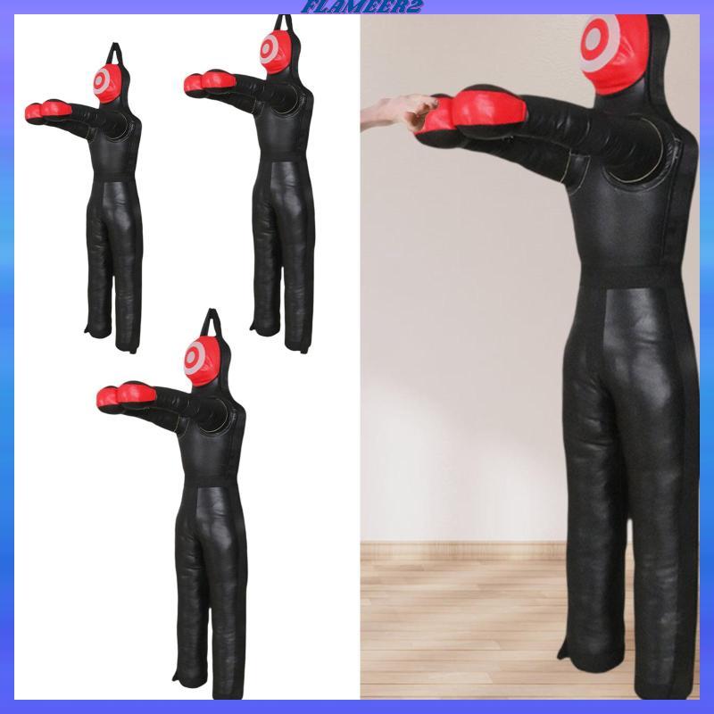 [Flameer2] Unfilled หนัง PU มวย Dummy ผู้ใหญ่การฝึกอบรม Mannequin มวยปล้ํา Grappling Dummy กระเป๋าสํ