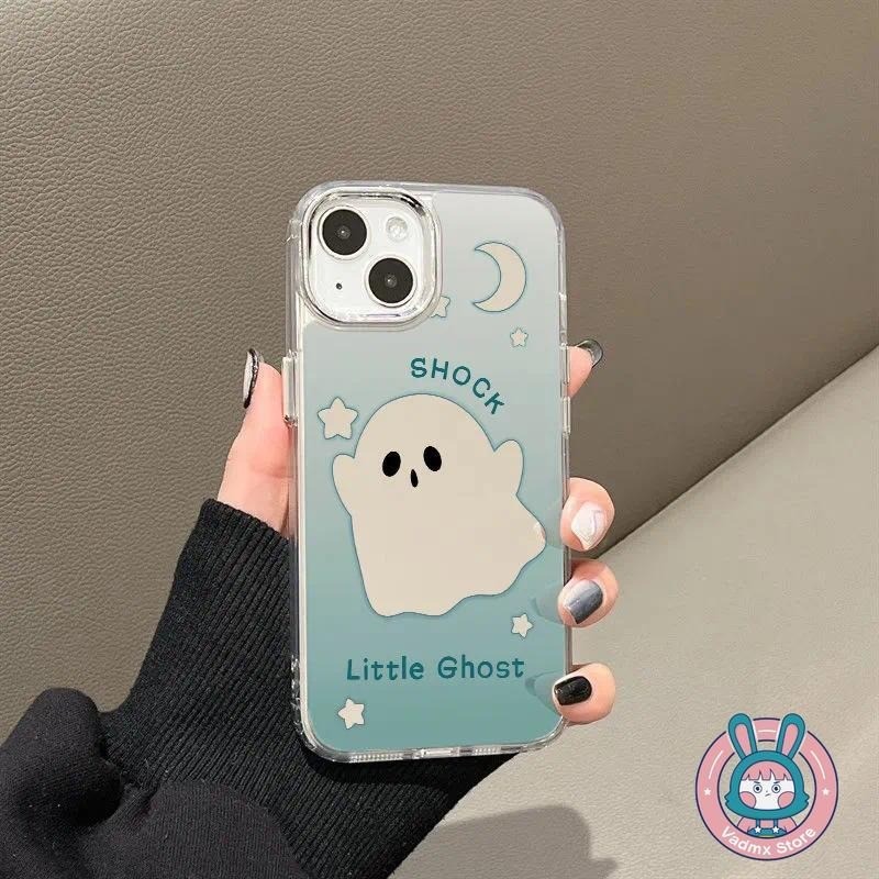 น่ารัก Ghost กระจกเคสโทรศัพท์สําหรับ OnePlus Turbo 6 6V ACE 6T 5 Ultra 3V 3 2 Pro 2V Nord CE 6 5 4 3