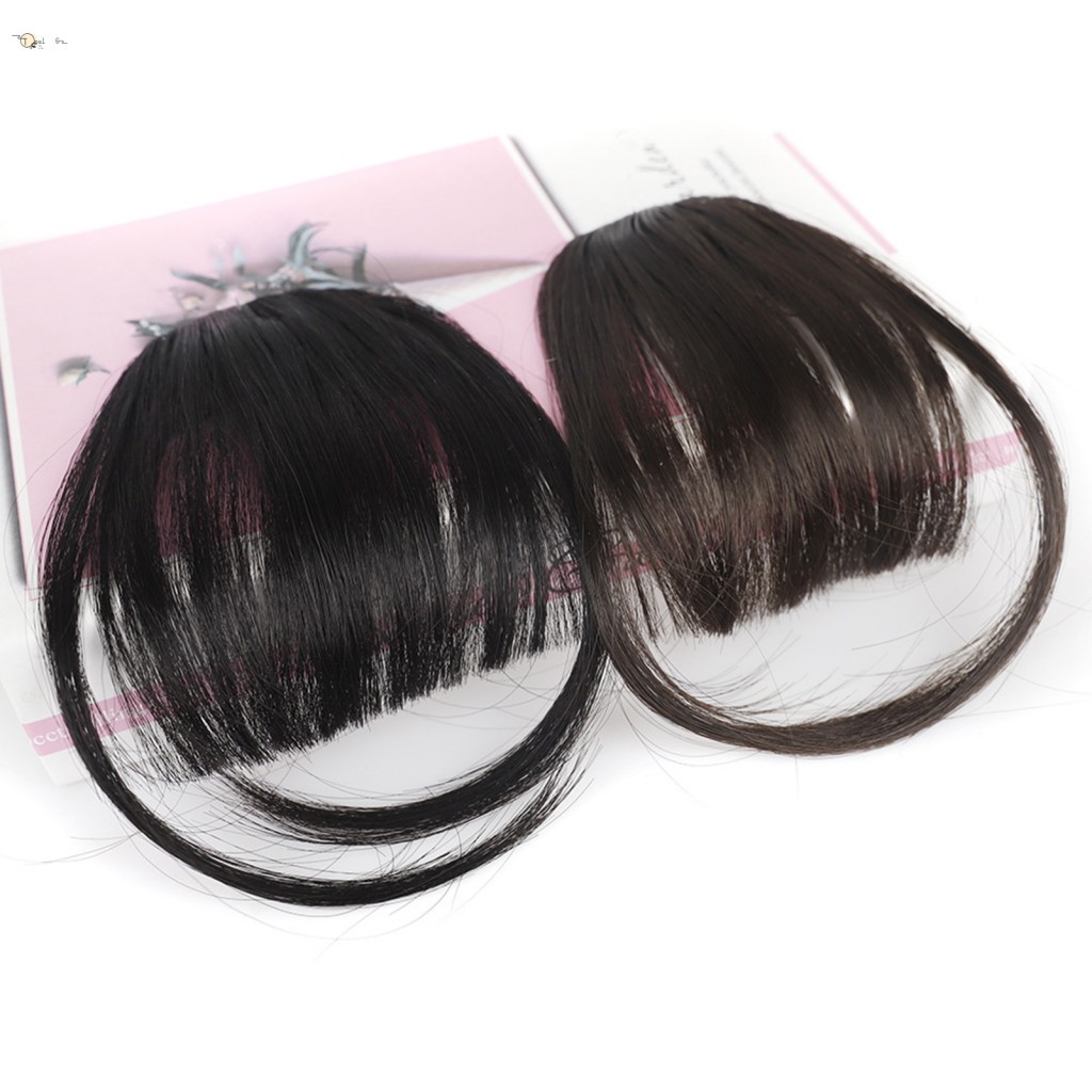 Fringe Bangs วิกผม Bangs Air Bangs แบน Neat Bangs Hair Extension สําหรับจัดแต่งทรงผมปาร์ตี้วันหยุด