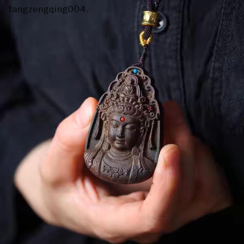 F4TH Guanyin จี้ Nelace ไม้กฤษณา Feng Shui มงคลคอ Good Lu การทําสมาธิเครื่องประดับ f4th