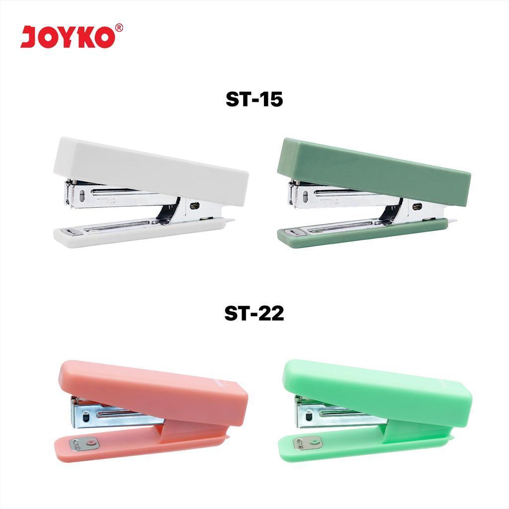 NA Joyko Pastel Stapler ST-15 ST-22 / Mini Desktop Stapler เหมาะกับหมายเลข 10 ลวดเย็บกระดาษ/ JOYKO S