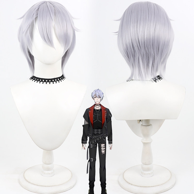 Otonoha Sora Ameiro Paradox Cosplay Wig Simulated Scalp Light Purple Short Hair Synthetic Wig for Co