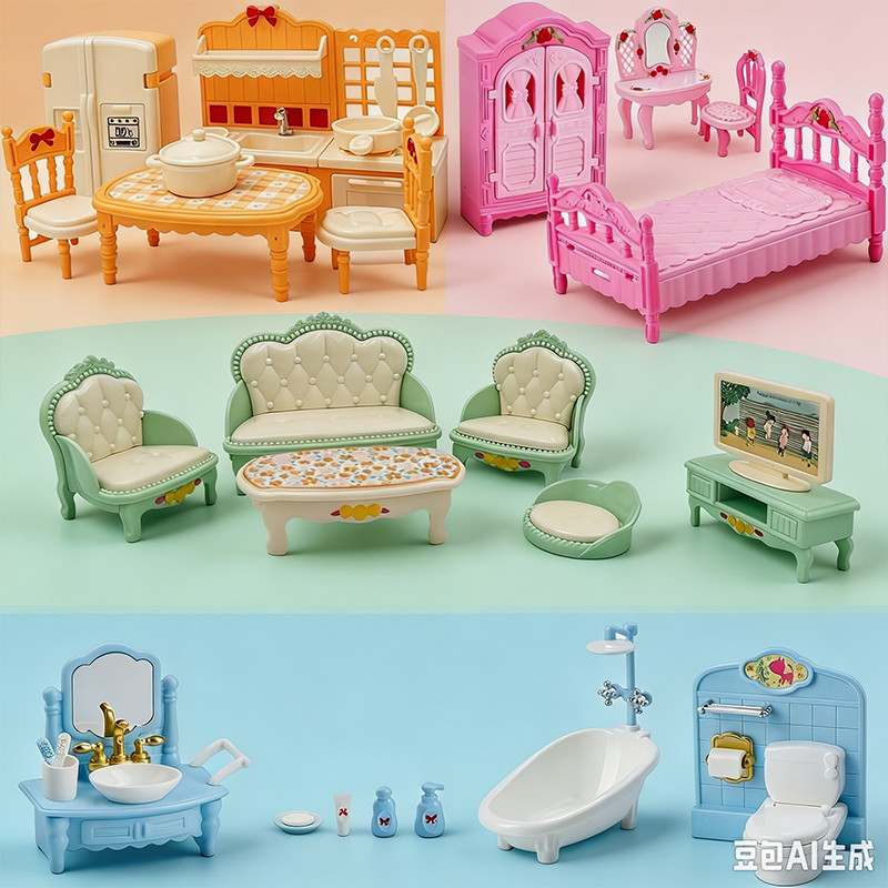 32 ชิ้น 1:12 ตุ๊กตามินิเฟอร์นิเจอร์ชุด Macaron สี Miniature ห้องครัวห้องนั่งเล่นห้องนอนห้องน้ําชุดอุปกรณ์เสริมแกล้งทําเป็นเล่นตุ๊กตา House Decor ของเล่นวันเกิดคริสต์มาสปัจจุบัน