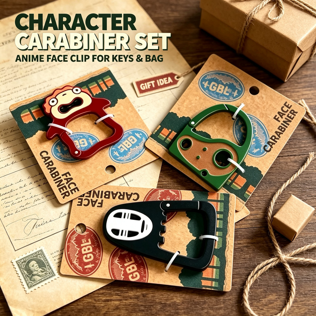 อะนิเมะยอดนิยม Carabiner Hayao Miyazaki Spirited Away พวงกุญแจจี้น่ารัก
