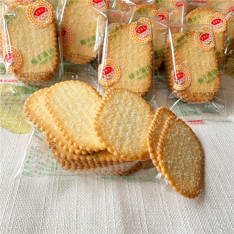 2026 สไตล์ใหม่ Zhongxiangli Coconut Crisp Biscuits Bulk White Sugar Crepes Ginger Milk Crepes Coconu