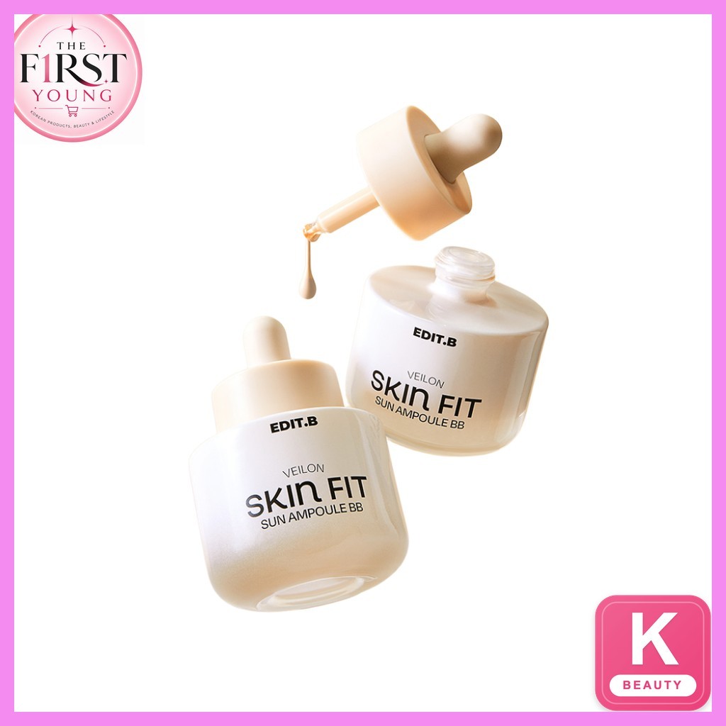 [edit.b] Veilon Skin Fit Sun Ampoule BB Cream, 30ml, 1pc / Korean BB Cream / Sun Protection by FIRST
