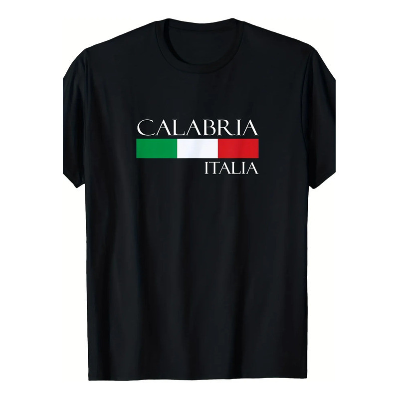 เสื้อยืด Vintage Con La Bandera De Italia De Calabria Italia
