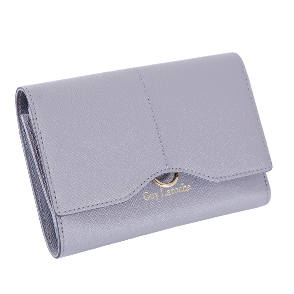Guy Laroche กระเป๋าสตางค์ผู้หญิง 3 พับสั้น สีเทา รุ่น AGP09112S6GYS