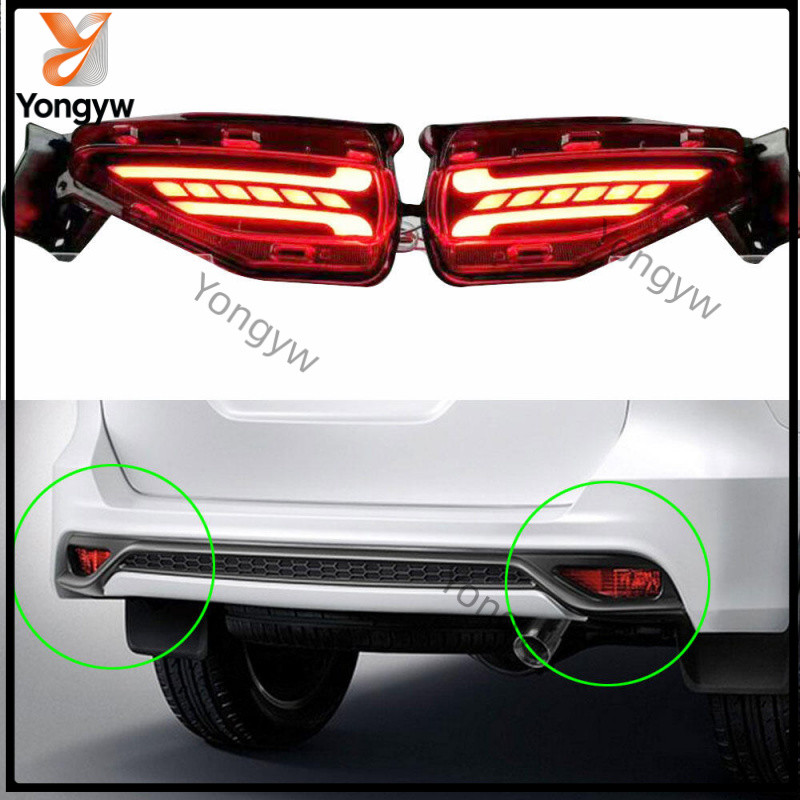 นํา Reflector ด้านหลังกันชนไฟหมอกโคมไฟไฟเบรคสําหรับ Toyota Fortuner SW4 2015 2016 2017 2018 2019 202