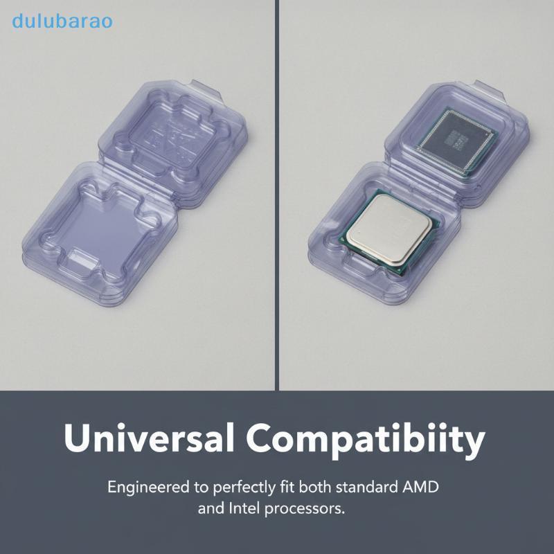 [DUL] 10PCS CPU ป้องกัน Clamshell ถาดกล่องสําหรับ 754 905 938 939 AM2 AM3 DIY PC อาคารใช้ AO
