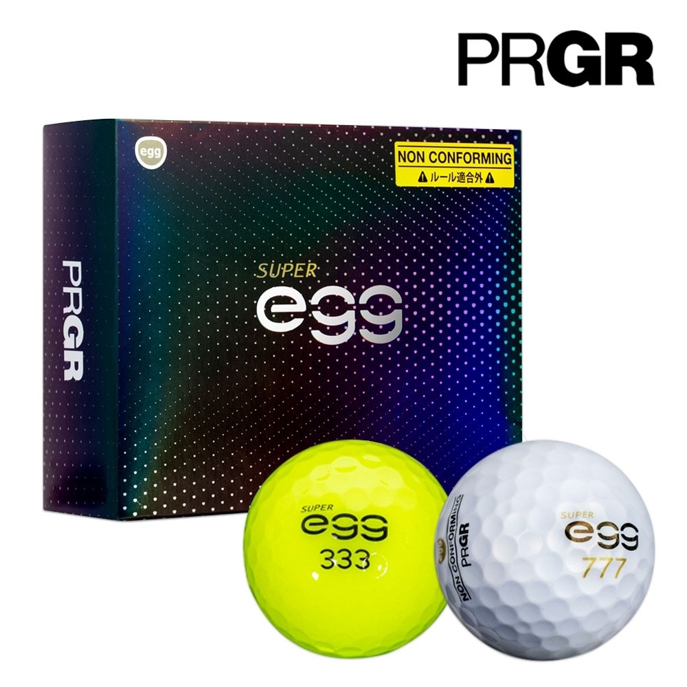 PRGR High-Rebound Golf Ball Egg Ball สีขาวสีเหลือง SUPER EGG BALL