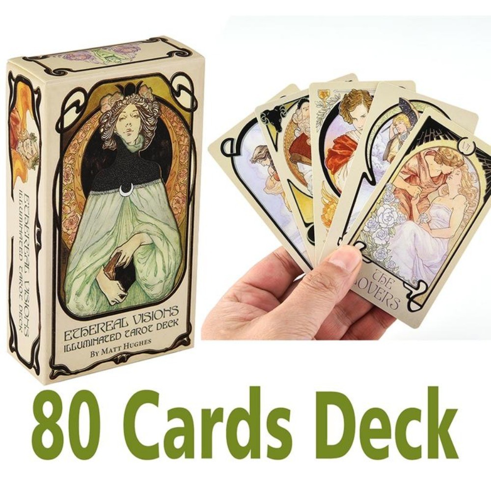 Ethereal Visions Illuminated Tarot Cards Deck Board Table Games สําหรับงานปาร์ตี้
