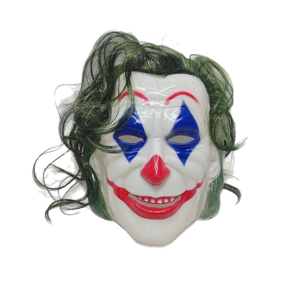 Party Halloween Clown Movie Mask Full Face Horror Green Hair joker Mask Facebook