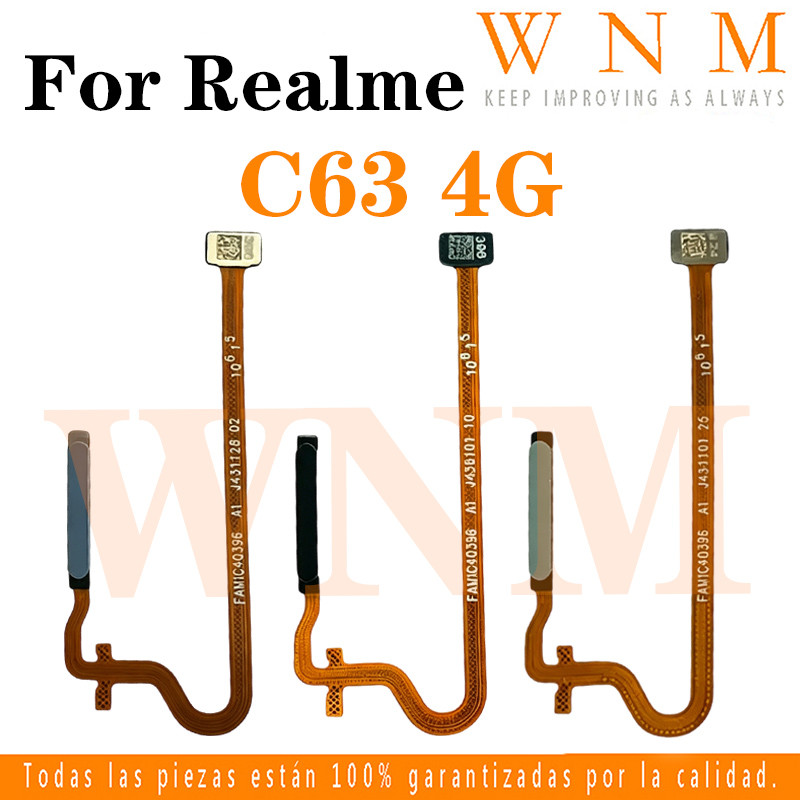 สําหรับRealme C63 4G On Offสวิทช์บ้านปุ่มเริ่มต้นลายนิ้วมือฟรีสายยืดหยุ่นTouch IDเมนูFlex Cableเปลี่