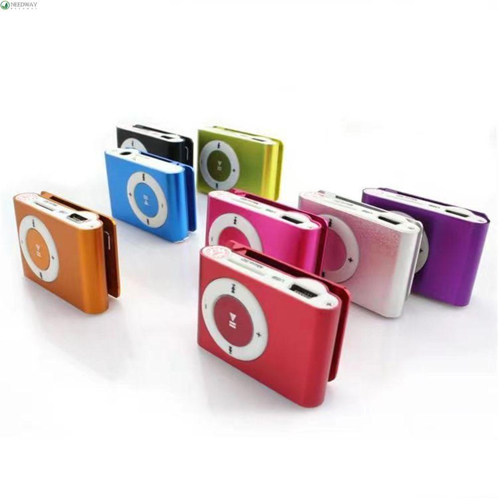 NEEDWAY MP3 Player Mini Portable Media Player โลหะ 3.5 มม.กระจกกีฬา MP3