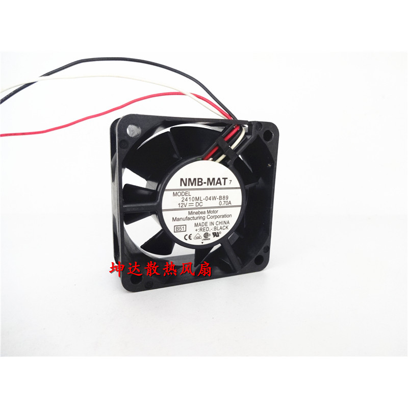 NMB 2410ML-04W-B79/B89 6025 12V 0.7A 0.58A พัดลมเซิร์ฟเวอร์บอลคู่