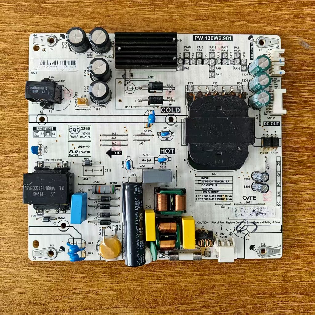 Original Ready Stock Xiaomi L65M5-4X LCD TV Power Board PW.138 W2981 Test Good Shipping