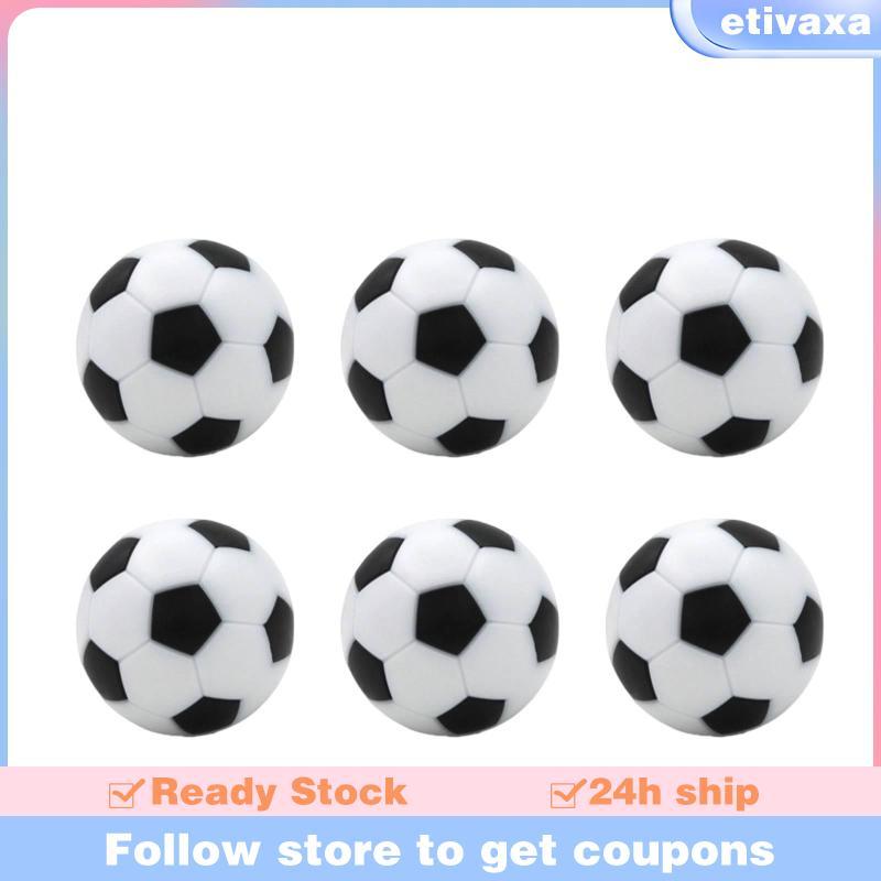 [Etivaxa] 6x Mini Foosball Table Balls Small Table Soccer Balls Gift Foosball Official