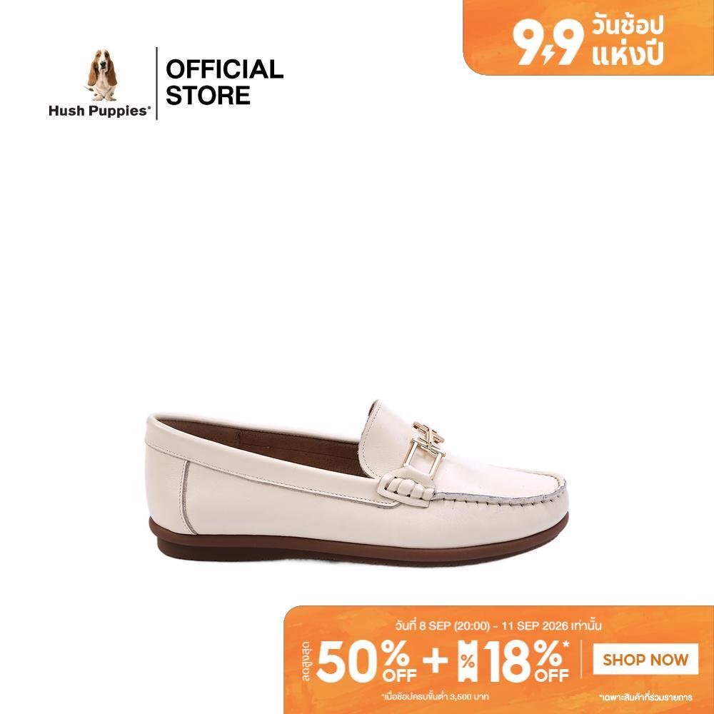 Hush Puppies รองเท้าผู้หญิง รุ่น HP 8WCFB2015W - สีขาว (รองเท้าลำลองหนังแท้ แบบสวม)