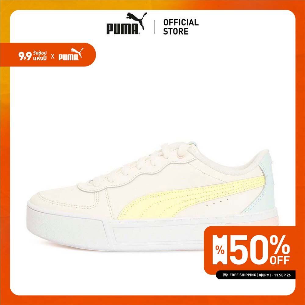 PUMA BASICS - รองเท้าผ้าใบผู้หญิง Skye สีขาว - 37476409
