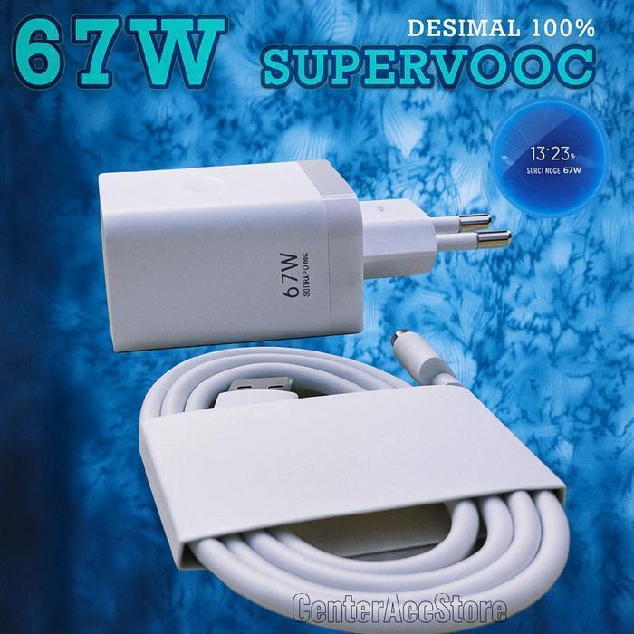 Original Opo 67W SUPERVOOC CHARGER + 1 ชุด TypeC / สาย Micro CHARGER สายอะแดปเตอร์ - 1 ชุด + สาย Mic