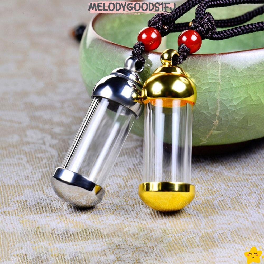 MELODYGOODS1FJ Vial สร้อยคอสกรูหมวกอัญมณีขวดที่ต้องการ