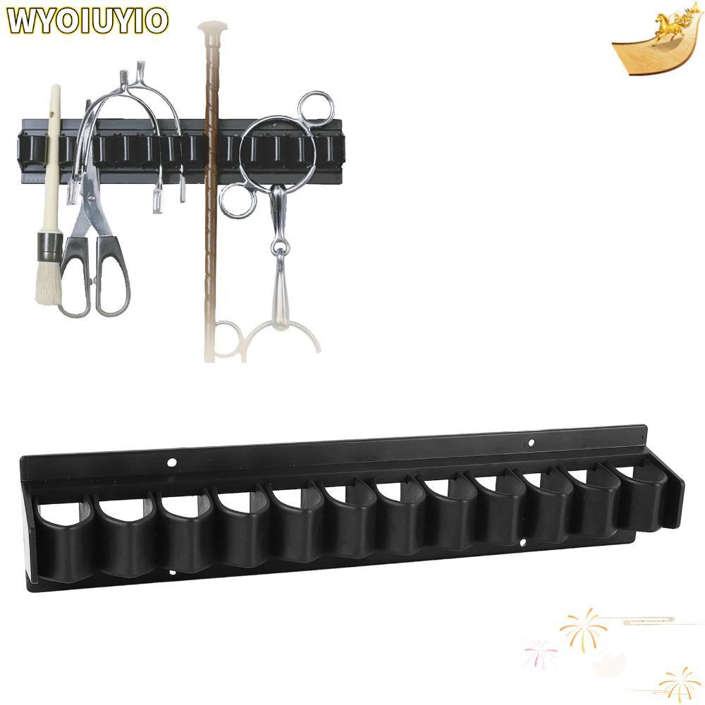 WYOIUYIO Horse Whip Crop Holder,ติดผนังพลาสติก Horse Whip Crop Rack,ทนทานสีดํา Minimalist Design Spa
