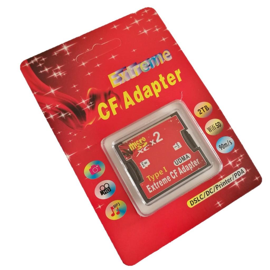 พร้อมสต็อก การ์ด SDXC TYPE I TYPE การ์ดบาง SD SLR กล้องความเร็วสูง SD ถึง CF Card Holder รองรับ WIFI