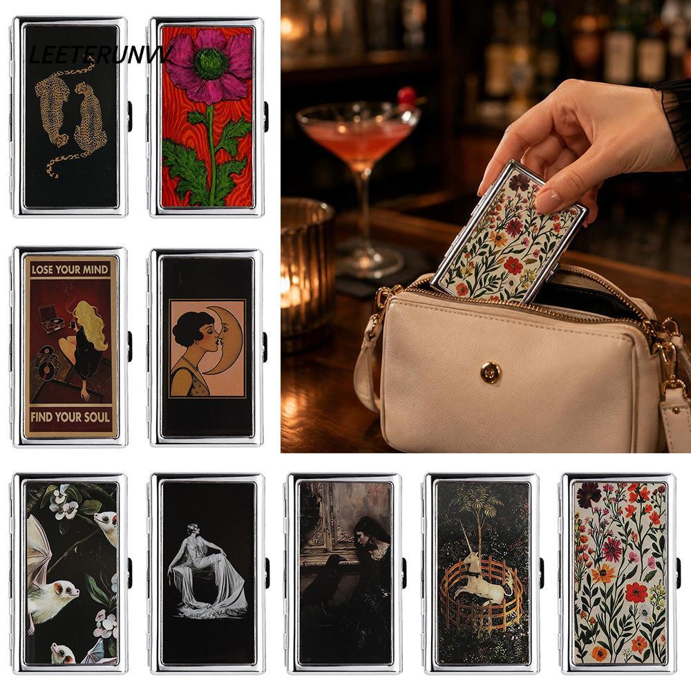 LEETERUNVV Vintage Card ,การออกแบบอเนกประสงค์วัสดุโลหะ,Elegant Easy Snap Multi-function Vintage-Styl